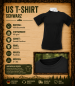 Preview: Herren US T-Shirt Schwarz 100% Baumwolle Army Style Military Shirt Rundhals
