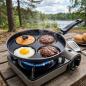 Preview: 4 Mulden Pfanne Camping Wohnmobil Spiegeleier Pfannkuchen Bratpfanne Burger