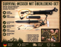 Preview: Messer 15-teilig Survival Set Multitool Kompass Angler Outdoor Notfall Paracord