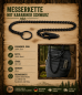 Preview: Messerkette mit Karabiner Schwarz 44,5cm Metallkette Schlüsselhalter Gürtelkette