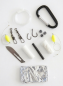 Preview: Mil-Tec Paracord Survival Kit Karabiner Camping Outdoor Notfall Geschenk Set