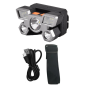 Preview: 9-LED Stirnlampe 800lm Akku USB Kopflampe Ultraleicht Camping Wandern PREISHIT