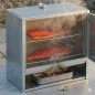 Preview: Peetz Räucherofen Smoker verzinkt Räucherschrank Fisch Fleisch Tür 50x60x28cm