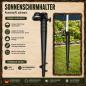 Preview: Sonnenschirmhalter Erdspieß Bodenhülse Schirmhalter Garten Camping Vanlife