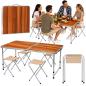 Preview: Campingtisch faltbar ALU 120 cm Set mit 4 Hocker Klapp- Gartentisch Koffertisch