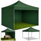 Preview: Profi Faltpavillon 3x3m STAHLGESTELL Wasserdicht 420D Expresszelt grün