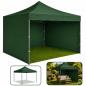 Preview: Profi Faltpavillon 3x3m STAHLGESTELL Wasserdicht 420D Expresszelt grün