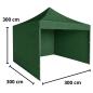 Preview: Profi Faltpavillon 3x3m STAHLGESTELL Wasserdicht 420D Expresszelt grün