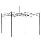 Preview: Profi Faltpavillon 3x3m STAHLGESTELL Wasserdicht 420D Expresszelt Schwarz