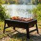 Preview: Holzkohlegrill Grill Klappgrill Koffergrill Campinggrill Tragbar BBQ 40cm Angeln