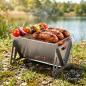 Preview: Edelstahl Holzkohlegrill Camping Klappgrill Faltgrill Mini Grill 21x16,5x12,5cm