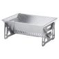 Preview: Edelstahl Holzkohlegrill Camping Klappgrill Faltgrill Mini Grill 28x18x12cm