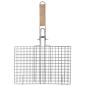 Preview: Grillkorb verchromt Grillrost Gemüsekorb Fisch Fleisch Grillzubehör 32x22,5cm