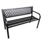 Preview: Gartenbank Sitzbank Terrasse Garten Metall 2.5-Sitzer Schwarz 120 cm Gartenmöbel
