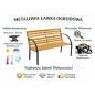 Preview: Gartenbank Holz Metall Sitzbank wetterfest 2 Sitzer Outdoor für Terasse Balkon