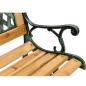 Preview: Gartenmöbel Gartenbank Holz Metall Parkbank Terasse Balkon robust 2.5 Sitzer NEU