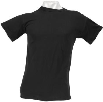 Preview: Herren US T-Shirt Schwarz 100% Baumwolle Army Style Military Shirt Rundhals