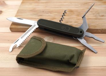 Preview: Bundeswehr Taschenmesser Mehrzweckmesser oliv mit Tasche BW Messer Zange