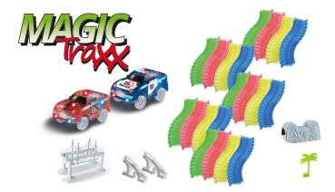 Amewi Magic Traxx Race Bahn 373-teilig, Transportbox Rennbahn Spielzeug