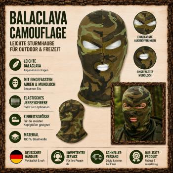 Preview: Balaclava Sturmhaube Tarn Camo Baumwolle Skimaske Gesichtsmaske Outdoor Airsoft