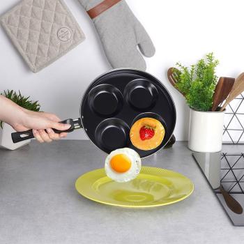 4 Mulden Pfanne Camping Wohnmobil Spiegeleier Pfannkuchen Bratpfanne Burger