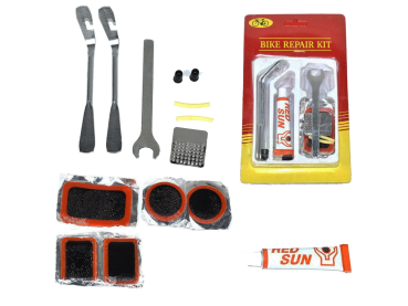 Fahrrad Flickzeug Set Reifen Reparatur Set Schlauch Werkzeug Kleber Reifenheber