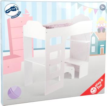 Preview: Small Foot Puppenhochbett mit Schreibtisch Kinder Spielzeug