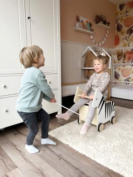 Preview: Small Foot Spielzeugkiste mit Rollen Zebra "Wildlife" Kinder Spielzeug
