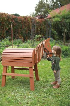 Preview: Small Foot Holzpferd braun Kinder Spielzeug