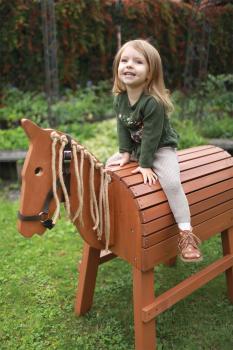 Preview: Small Foot Holzpferd braun Kinder Spielzeug