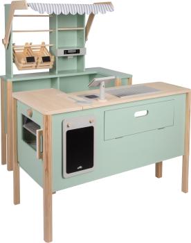 Small Foot Kaufladen und Kinderküche Salbeigrün "fresh" Kinder Spielzeug