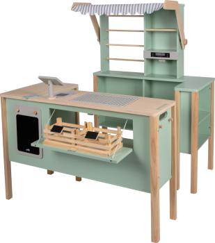 Small Foot Kaufladen und Kinderküche Salbeigrün "fresh" Kinder Spielzeug