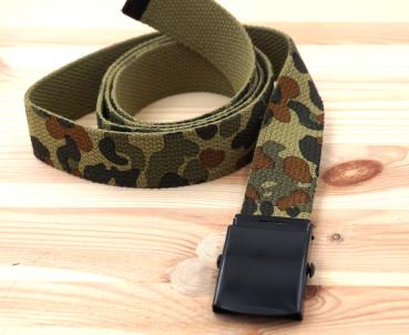 Preview: US Hosengürtel Flecktarn 130cm Baumwolle Militärgürtel Army Gürtel Survival