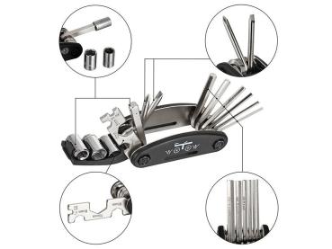 Preview: Fahrrad Werkzeug 16in1 Multitool Inbusschlüssel Werkzeugset Reparatur Unterwegs