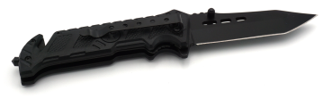 Preview: Rettungsmesser Einhandmesser 3in1 mit Glasbrecher Gurtschneider 3CR13 Stahl