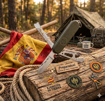 Preview: Spanisches Armeemesser Taschenmesser Militär Outdoormesser Angelmesser Survival