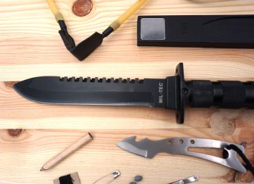Messer 15-teilig Survival Set Multitool Kompass Angler Outdoor Notfall Paracord