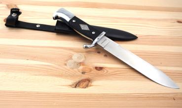 Preview: Fahrtenmesser 27cm Jagdmesser Outdoor Messer mit Metallscheide Bushcraft