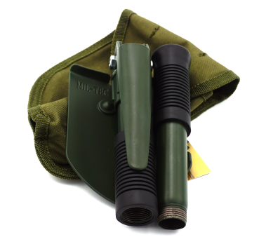 Preview: Klappspaten Bundeswehr Feldspaten BW Spaten Camping Outdoor Hacke Säge Tasche