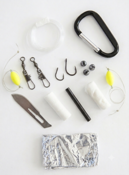 Preview: Mil-Tec Paracord Survival Kit Karabiner Camping Outdoor Notfall Geschenk Set