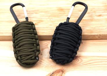 Preview: Mil-Tec Paracord Survival Kit Karabiner Camping Outdoor Notfall Geschenk Set