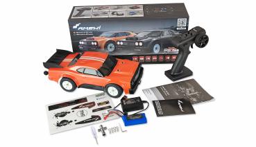 Preview: Amewi DR1.6 Drag Racer brushed 4WD 1:16 RTR orange RC Spielzeug RC Auto