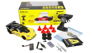 Preview: Amewi Corvette C6.R Drift Car 1:18 RTR gelb RC Spielzeug RC Auto