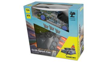 Amewi Drift Sport Car Mini-Breaker 4WD 1:24 RTR blau RC Spielzeug RC Auto