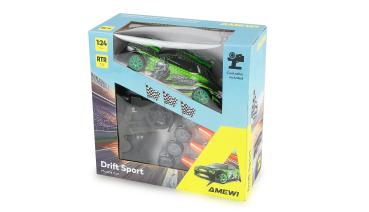 Amewi Drift Sport Muscle Car 4WD 1:24 RTR grün RC Spielzeug RC Auto