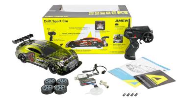 Preview: Amewi Drift Sport Car GTR 4WD 1:16 RTR gelb RC Spielzeug RC Auto