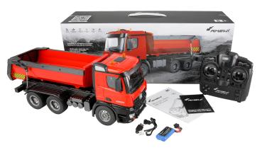 Preview: Amewi Mercedes-Benz Arocs Lizenz-Lkw Kipper RTR rot RC Spielzeug RC Auto