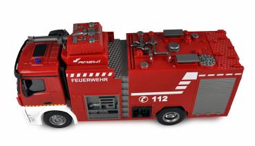 Preview: Amewi Mercedes-Benz Feuerwehr Löschfahrzeug 1:18 RTR RC Spielzeug RC Auto