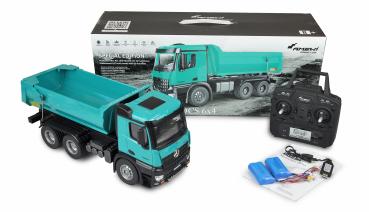 Preview: Amewi Mercedes-Benz Arocs LKW Kipper PRO Metall V2 1:14 RTR petrol RC Spielzeug RC Auto