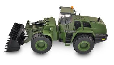 Preview: Amewi Radlader G485E ME Militär Teilmetall 10-Kanal 1:14 RTR RC Spielzeug RC Auto